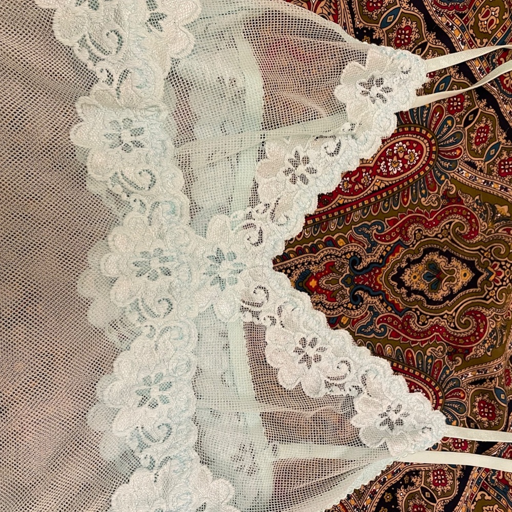 Pale Mint/Ocean Lace slip/chemise/dress Small -EUC! - Picture 2 of 4
